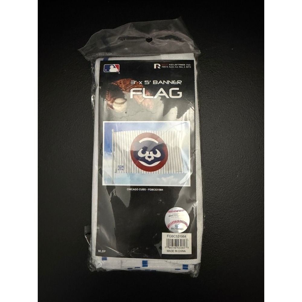 Chicago Cubs MLB 3x5 Banner Flag Rico Industries Pinstripe Logo FGBC531984 NEW